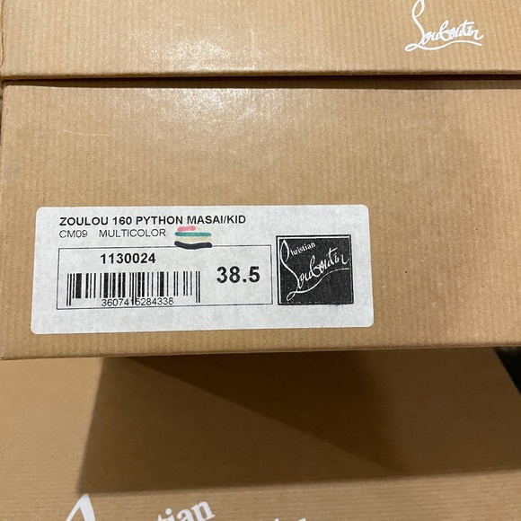 Christian Louboutin Zoulou 160 Python Masai/Kid Multicolor Heels - Picture 1 of 4